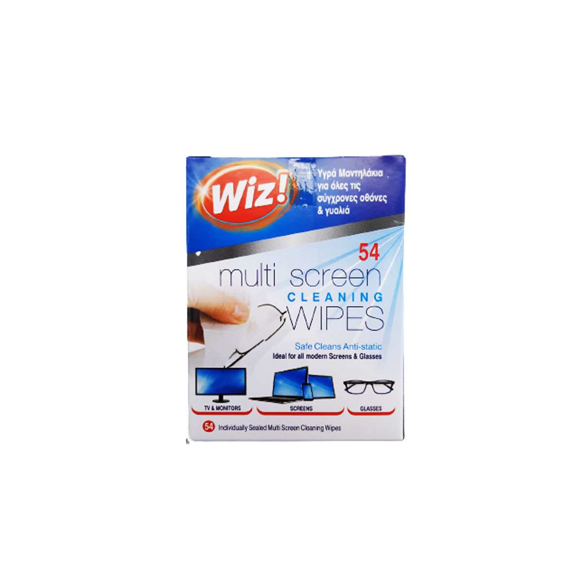 WIZ SCREEN CLEANING WIPES 54 PCS