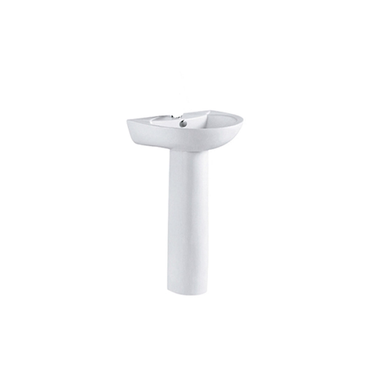 WASHBASIN BPB-1001 WITH PEDESTAL WHITE 54Χ45X19 90CM