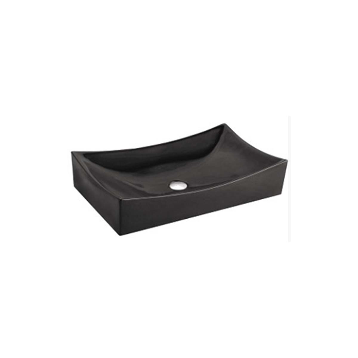 WASHBASIN A230B-CB 550Χ400Χ150 CERAMIC BLACK
