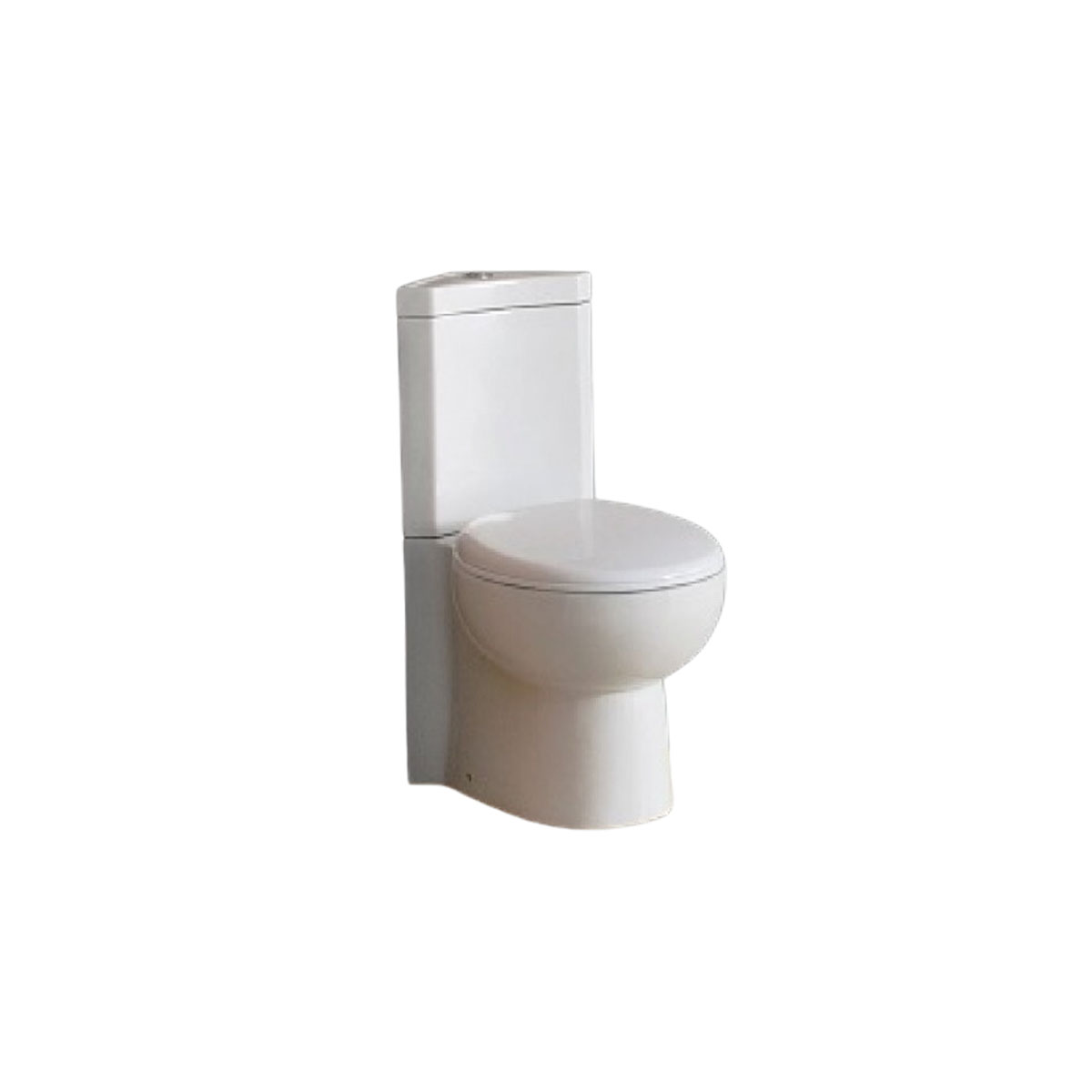 INTERCERAMIC TOILET CORNER P-TRAP WHITE COMPLETE SET