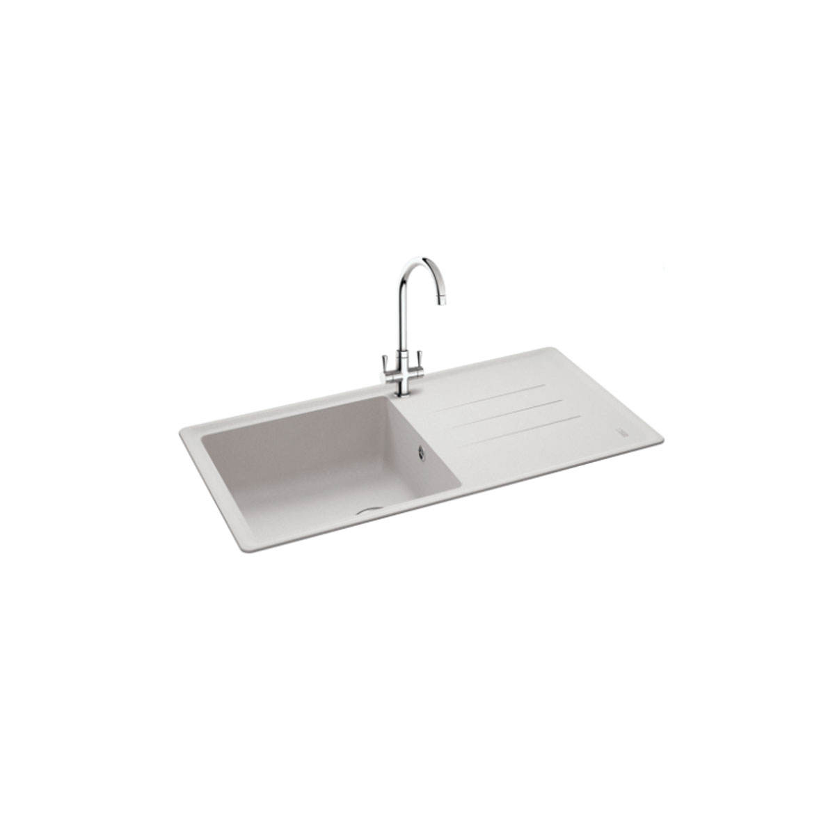 SINK CARRON DEBUT 105 97Χ50CM GRANITE POLAR WHITE