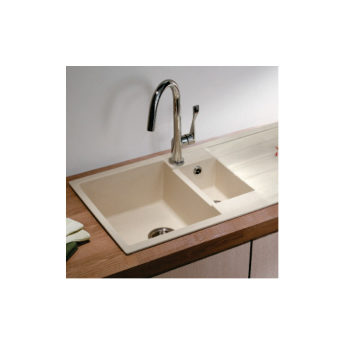 INTER CERAMIC GRAPHITE SINK 8202 BAIGE 100X50X18CM SET WITH SIPHON