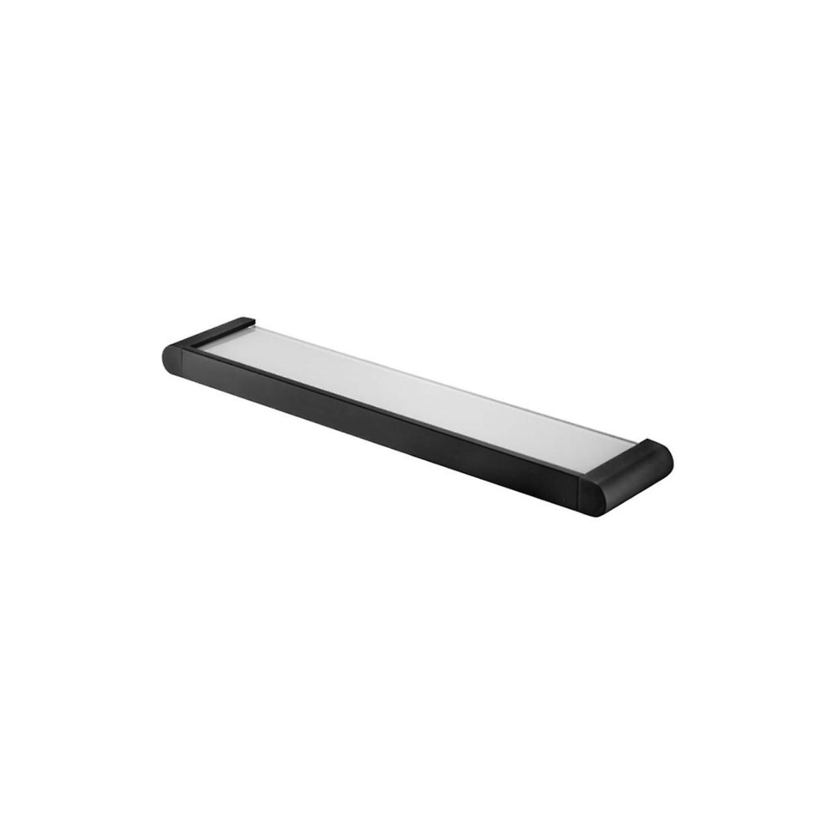 BATHROOM SHELF FUTURA GLASS WITH METAL BASE