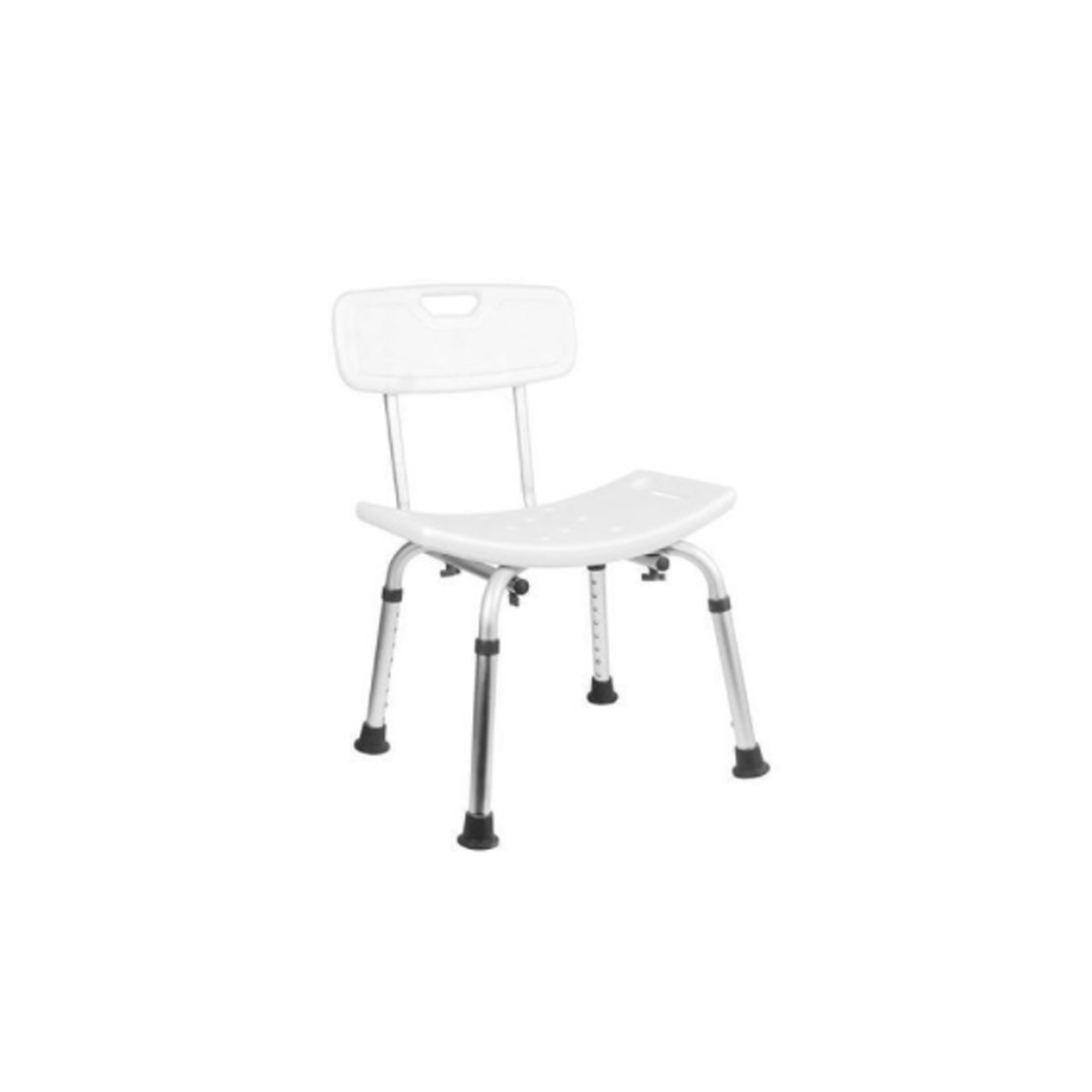 PRO WHITE BATHROOM CHAIR WITH METAL LEGS