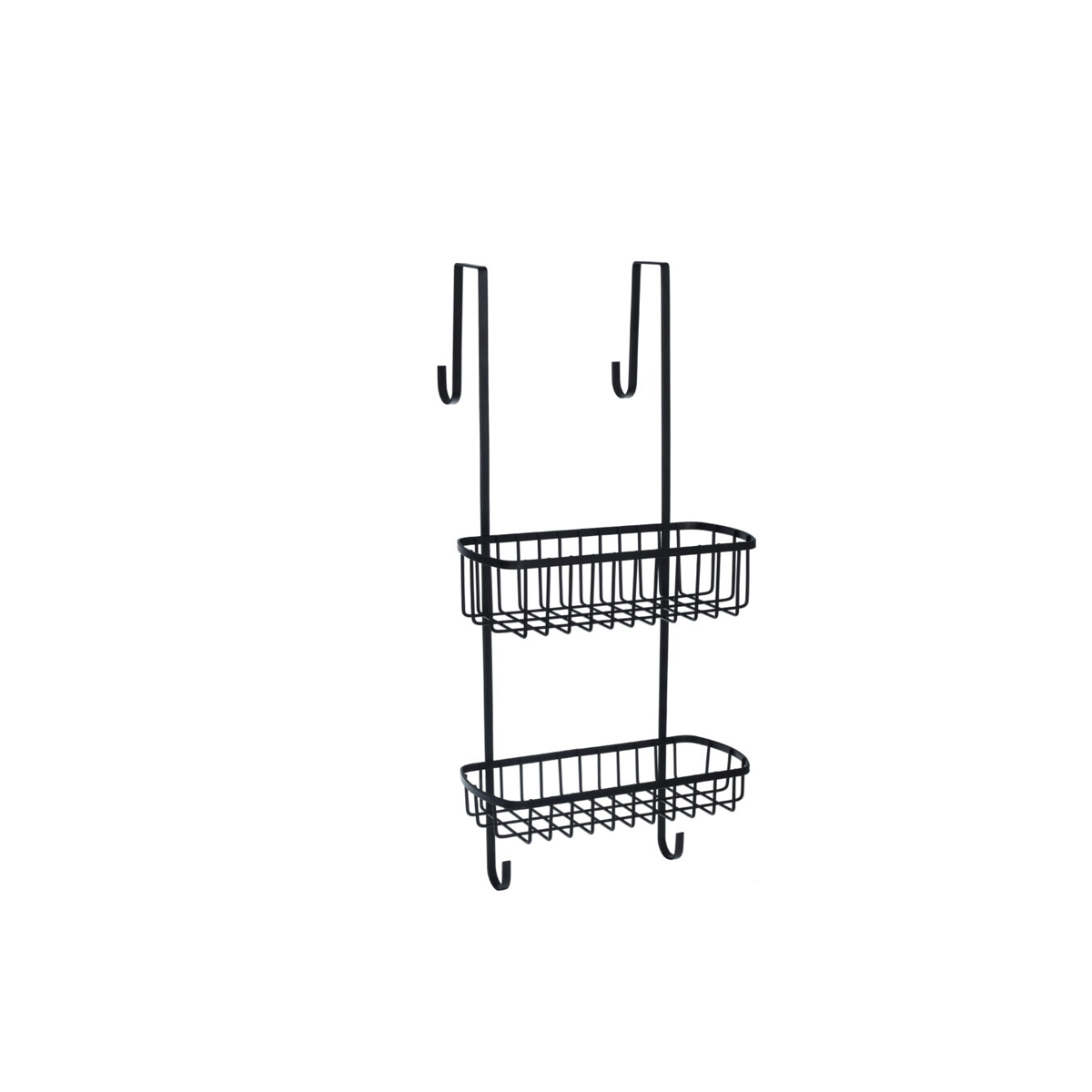 SHELF-BASKET FOR BATHROOM ACCESSORIES DOUBLE BLACK