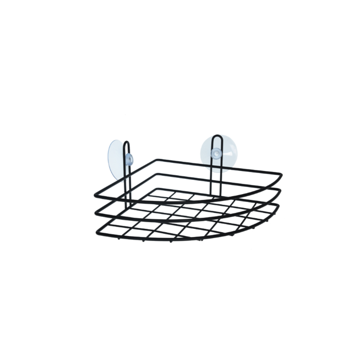 SHELF-BASKET FOR BATHROOM ACCESSORIES CORNER BLACK