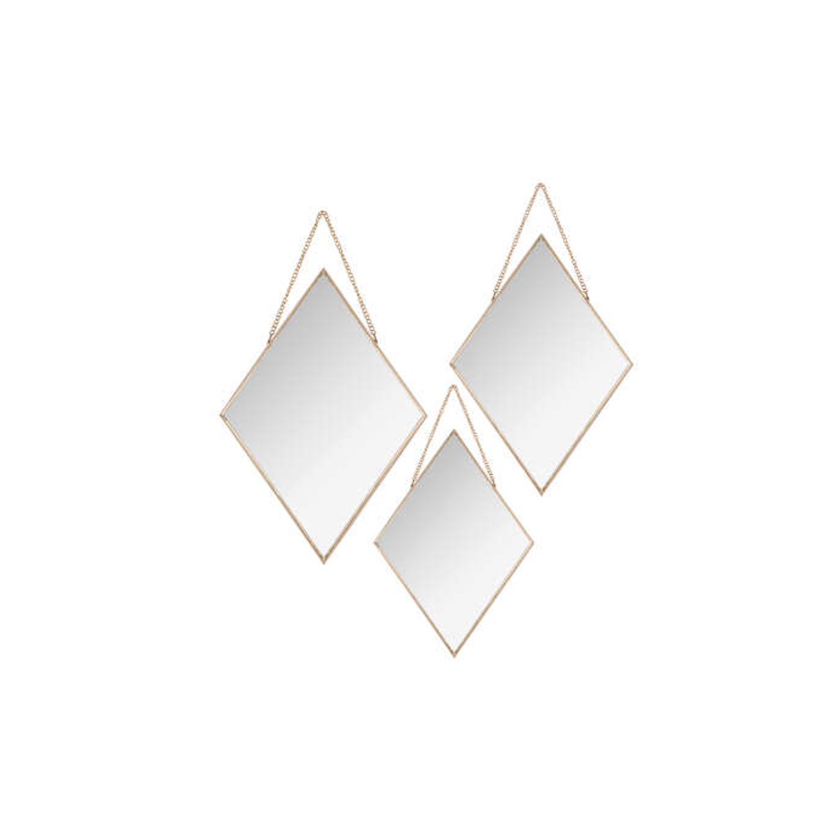 MIRROR RHOMBUS 3 PCS GOLD