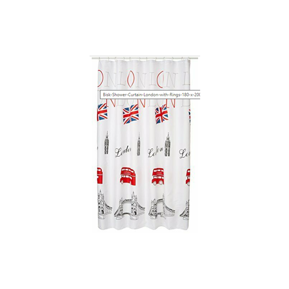 SHOWER CURTAIN LONDON 180CM X 200CM