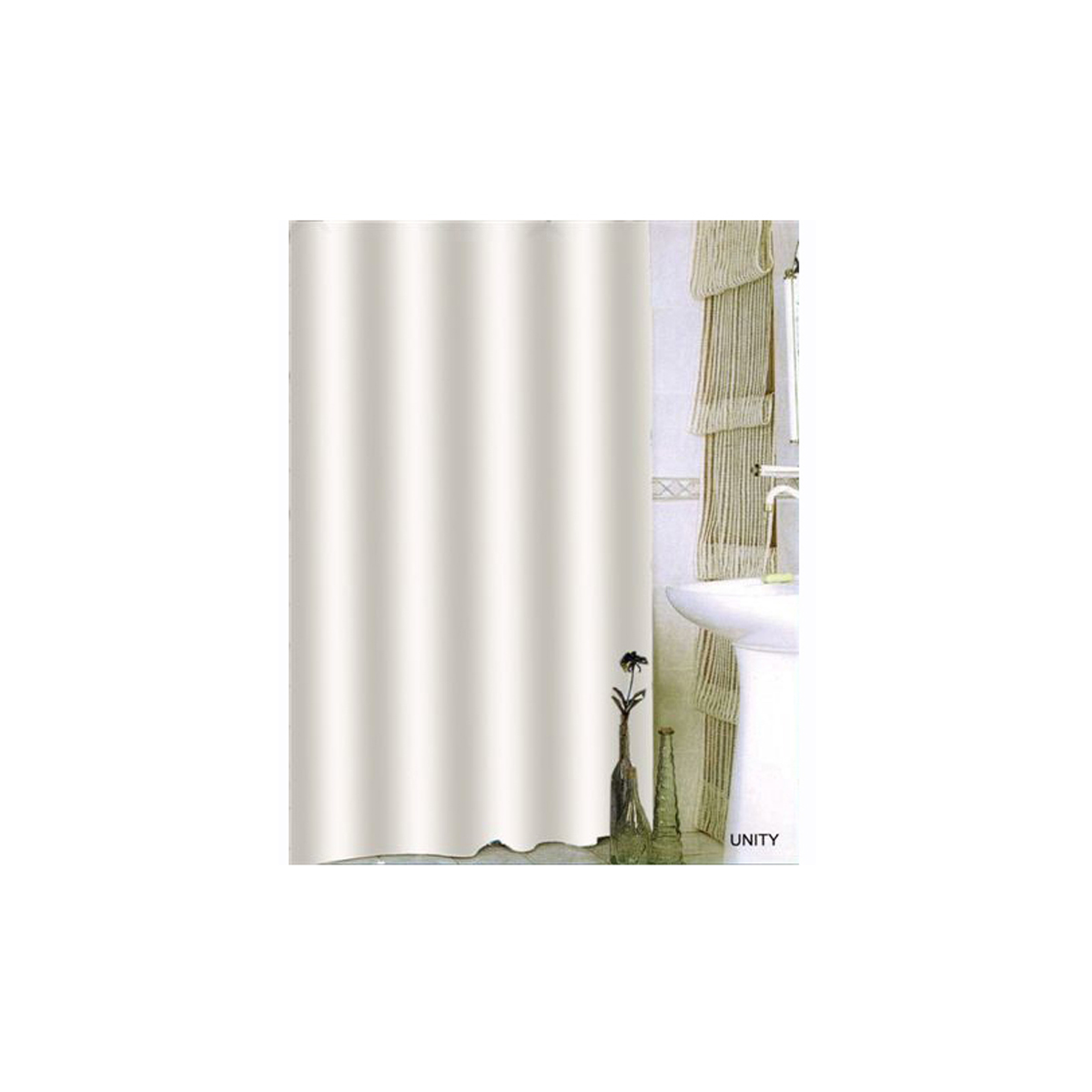 SHOWER CURTAIN WHITE 180CM X 200CM