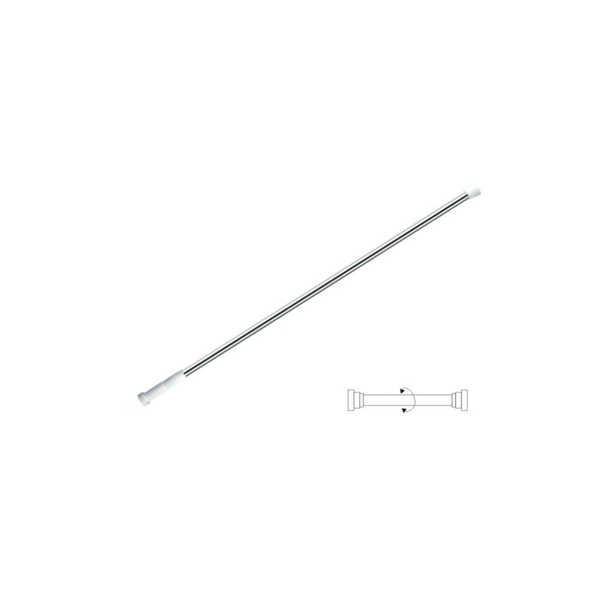 INTER CERAMIC BATHROOM RAIL NICKEL 110-200CM