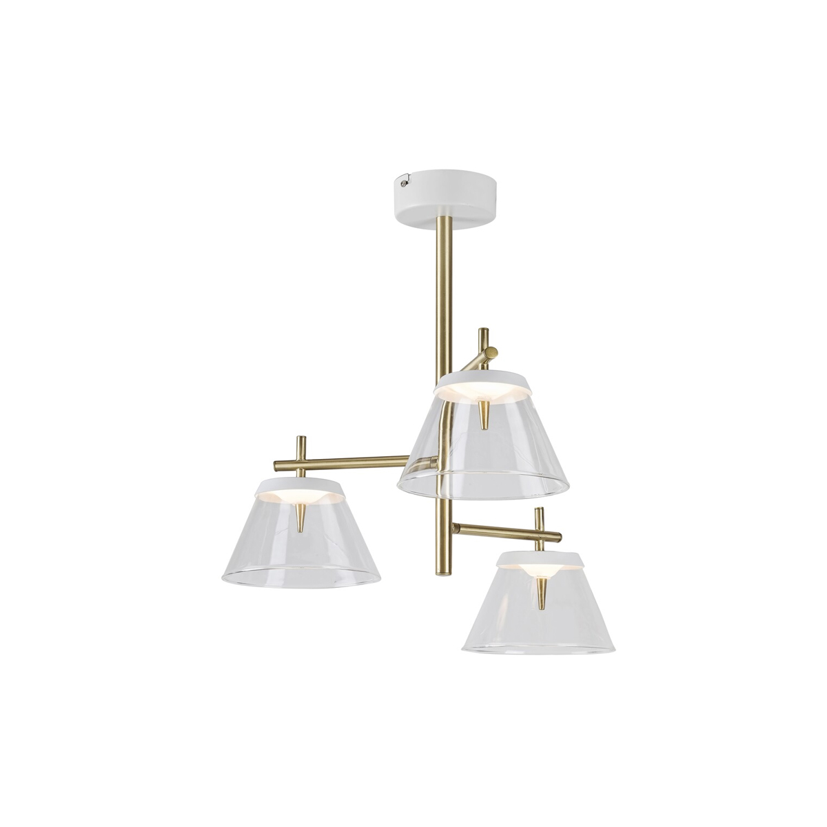 AVIANA PENDANT LIGHTING WHITE / BRONZE 3 LIGHTS