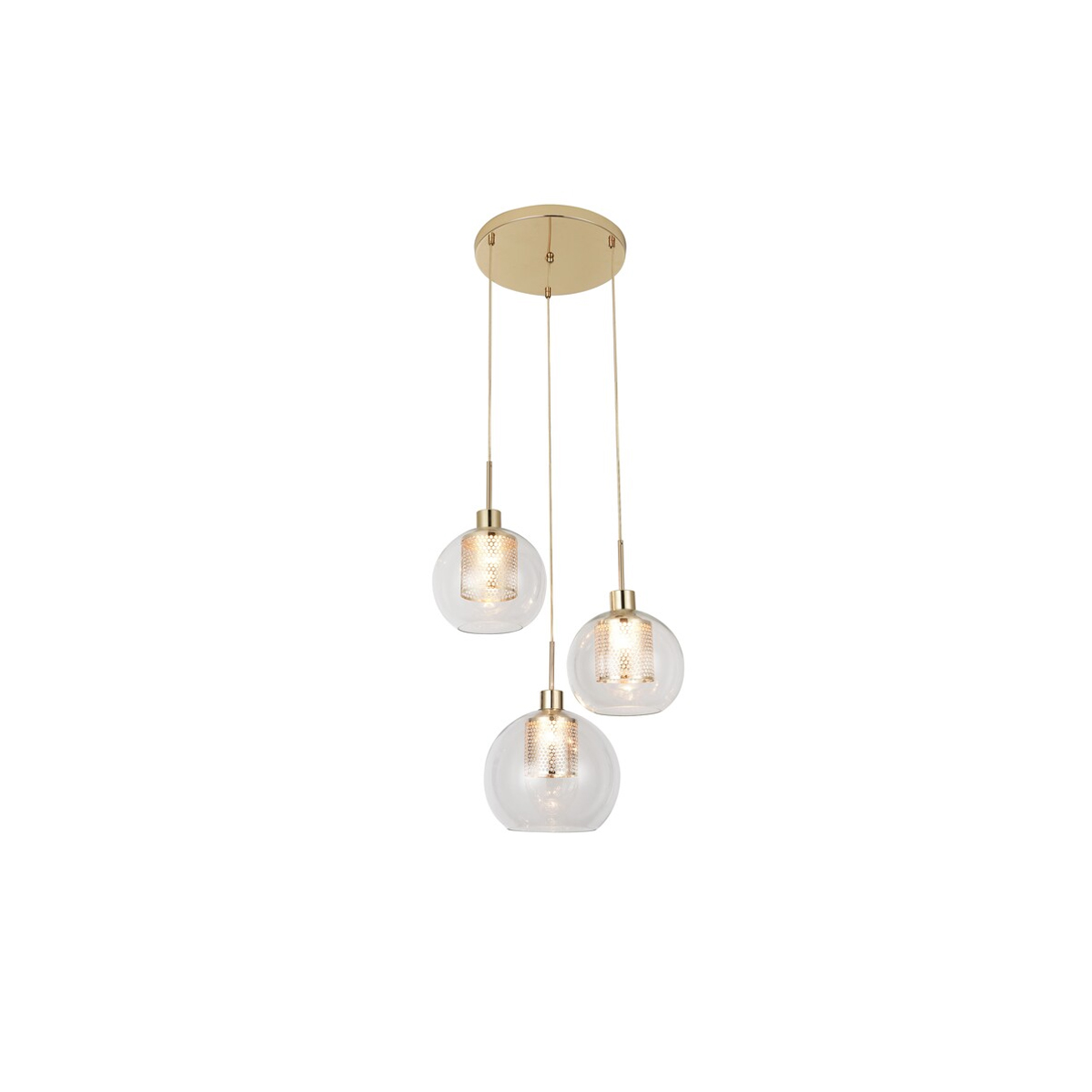 PHILANA PENDANT LIGHTING 3LIGHT GOLD