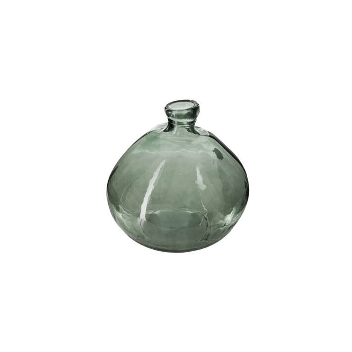 RECYCLED GLASS VASE BALL GREEN