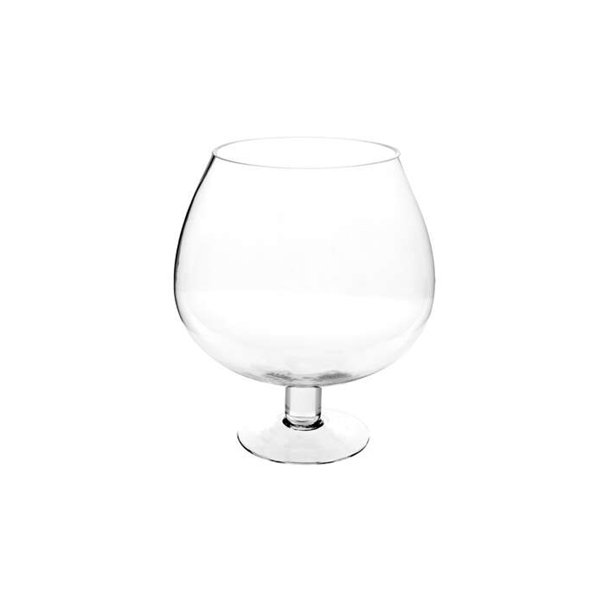 GLASS VASE D22X24.5CM TRANSPARENT WITH LEG