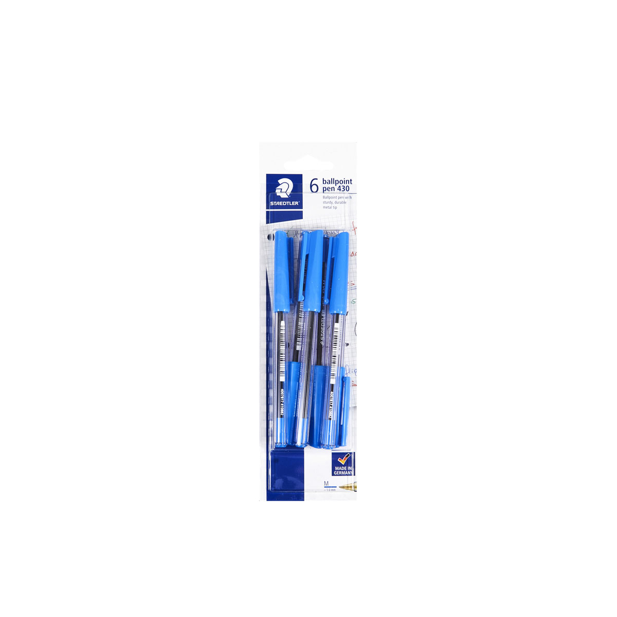 STAEDTLER PEN BALL POINT BLISTER 6TEM