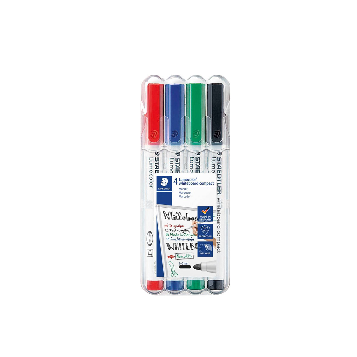 MARKER LUMOCOLOR BK WHITE PAINTS 1-2MM WP4