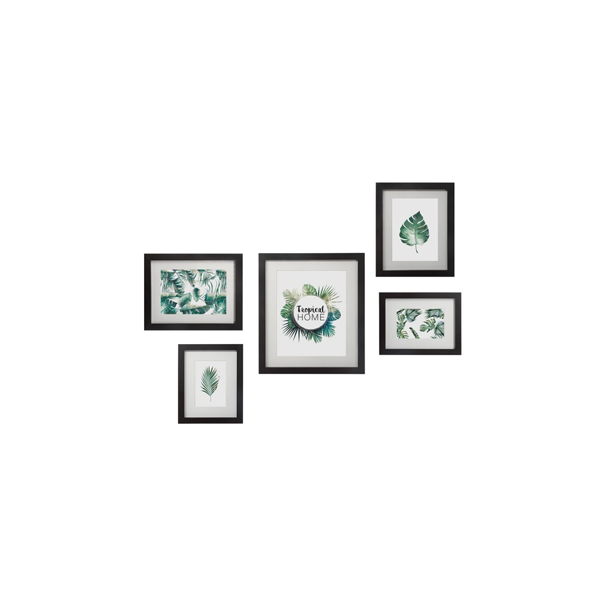 WOOD FRAMES SET OF 5