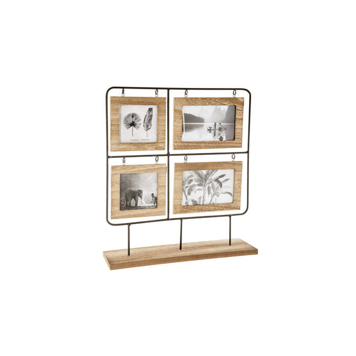 MULTI-PHOTO CABINET 4 CASES WITH NATURAL COLOR BASE