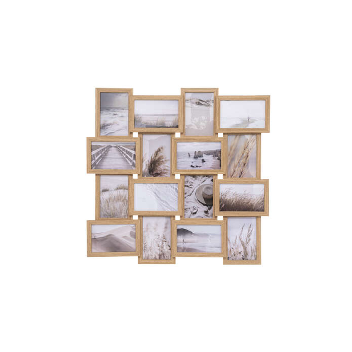 MULTI-PHOTO CABINET 16 PCS. NATURAL COLOR MDF