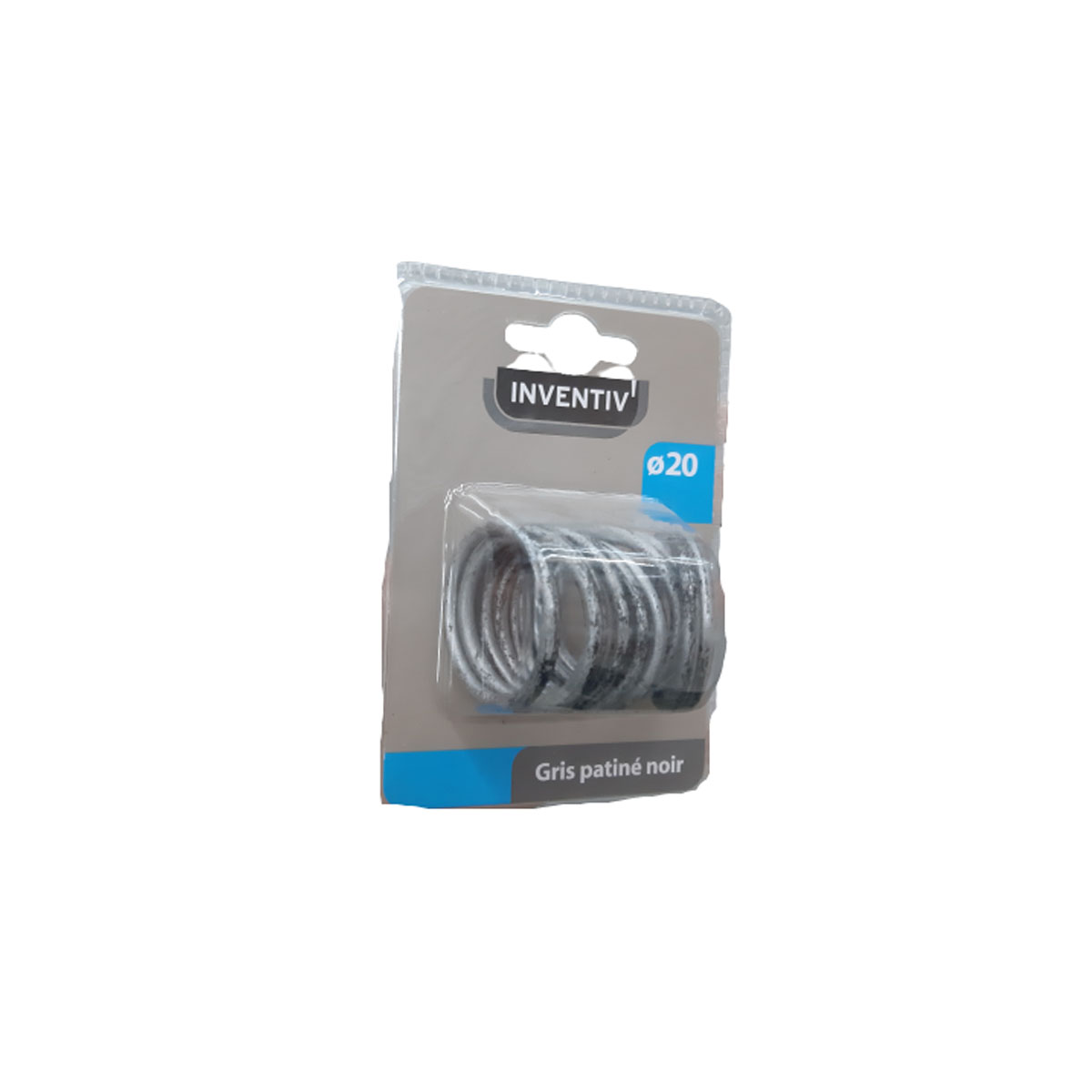 METAL CURTAIN RINGS 10 PCS GRAY