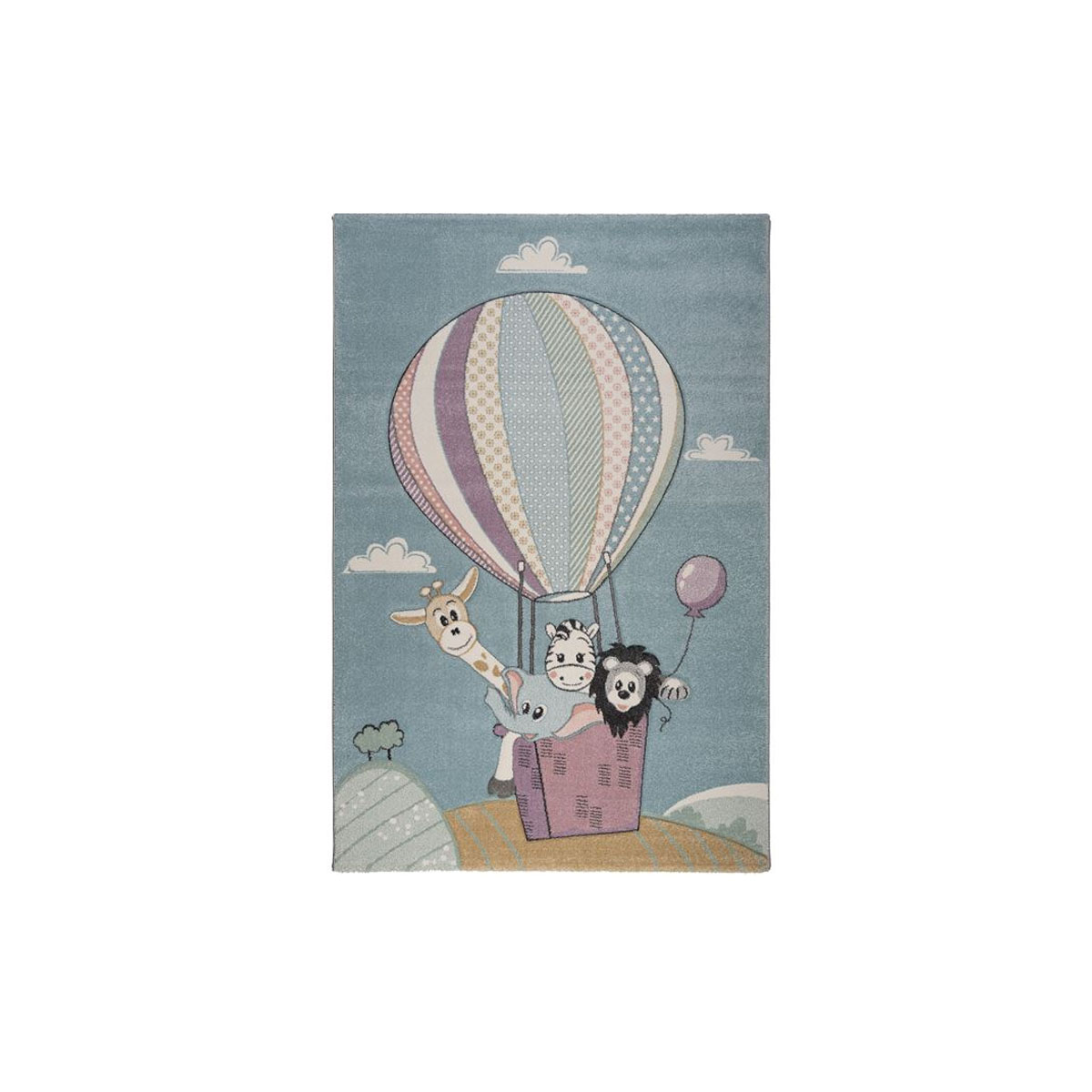 YOLO CARPET 160X230CM BALLOON WITH ANIMALS