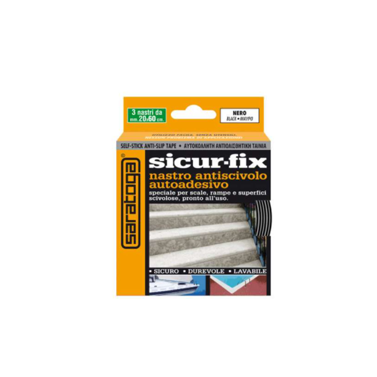 SARATOGA ADHESIVE ANTI-SLIP TAPES 3 PCS. 20MMΧ60CM