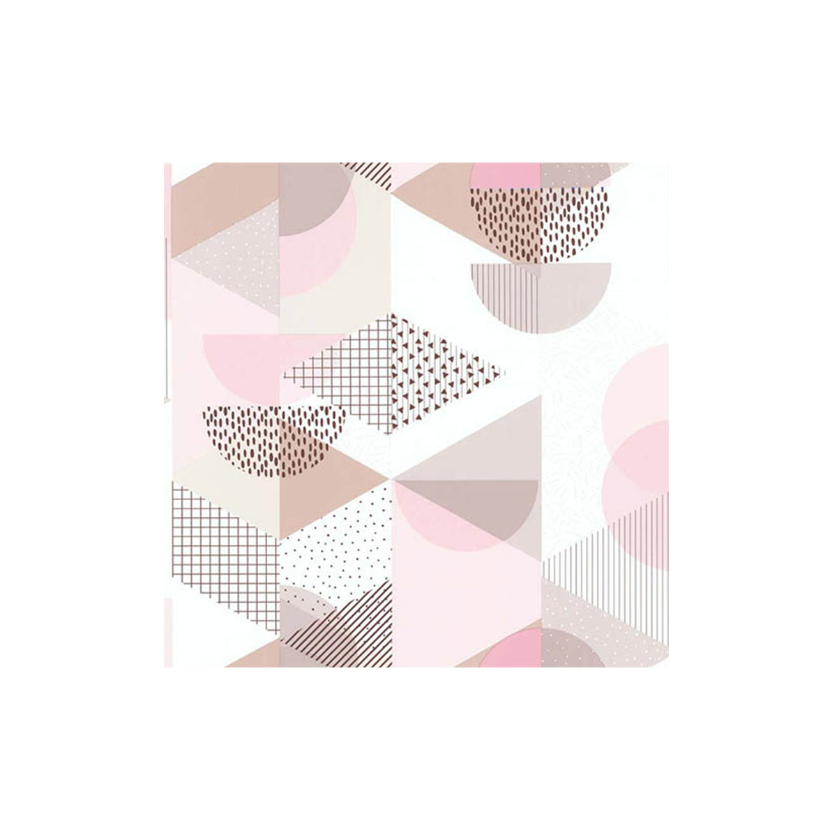 LUTECE WALLPAPER LES AVENTURE SEMI CIRCLES PINK/BAIGE 10X0,53M