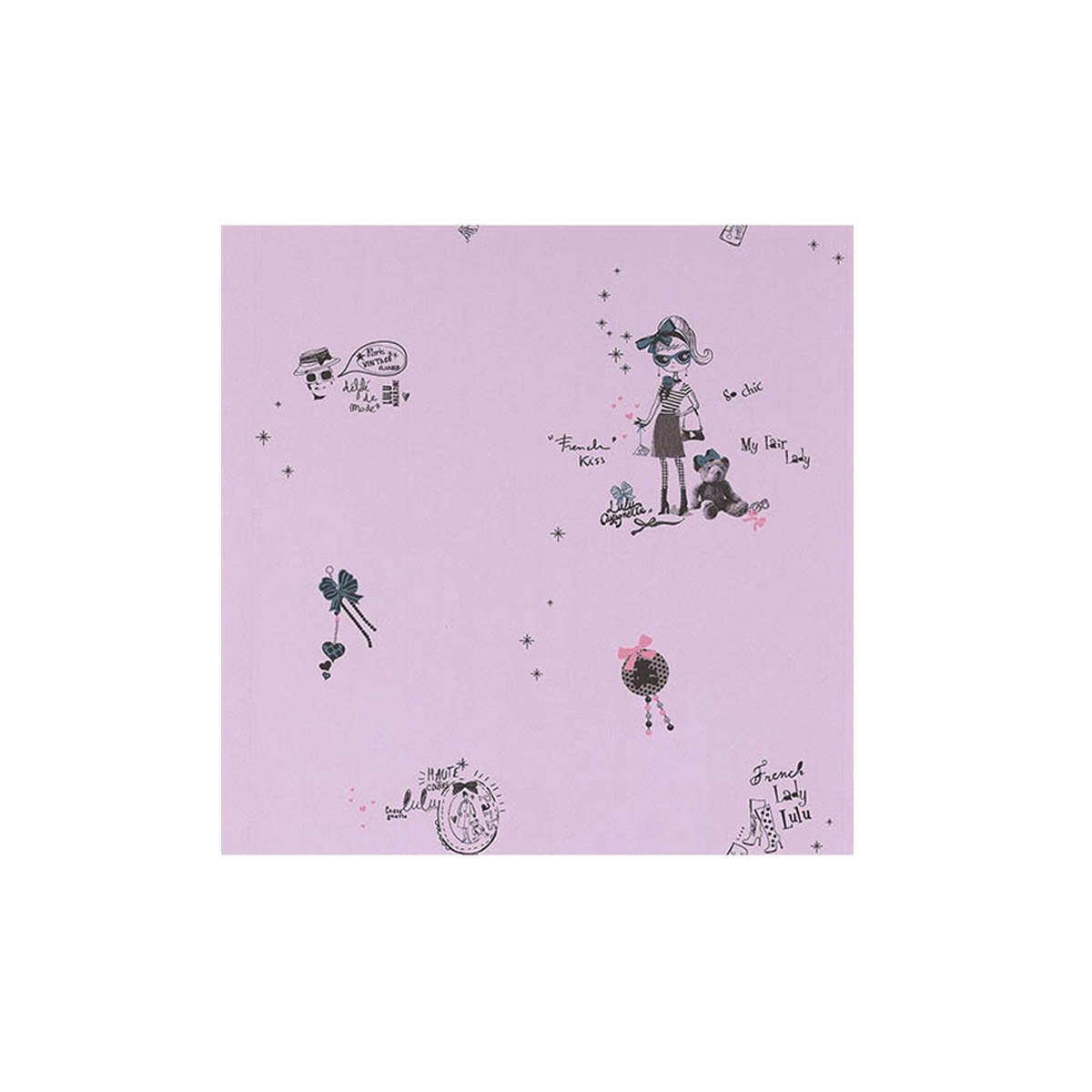 LUTECE WALLPAPER LULU MY FAIR LADY PINK BLANC COLLECTION 10X0,53M