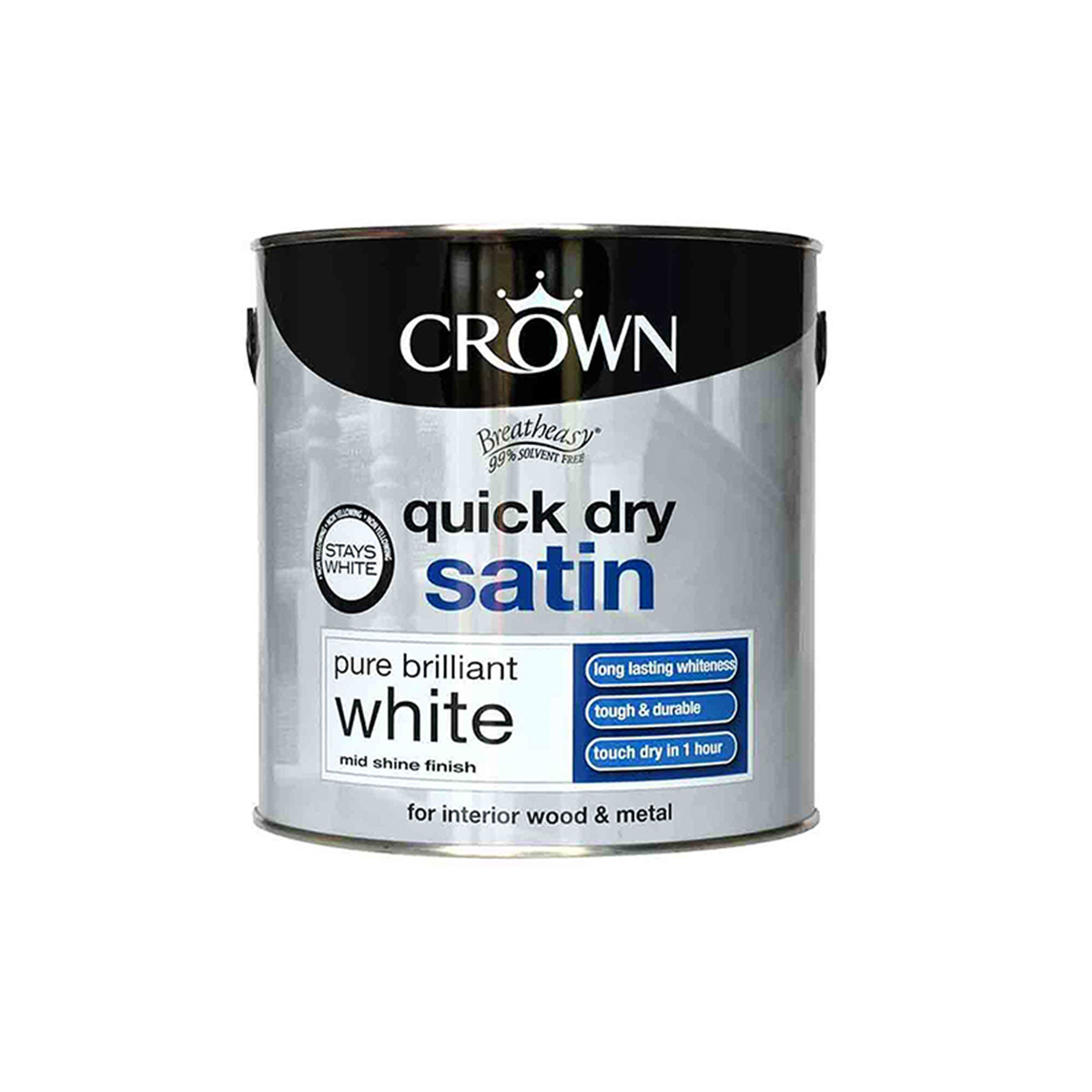 QUICK DRY SATINE CROWN WHITE