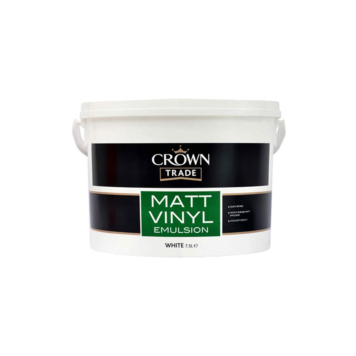 CROWN MATT VINYL EMULSION 7,5L WHITE