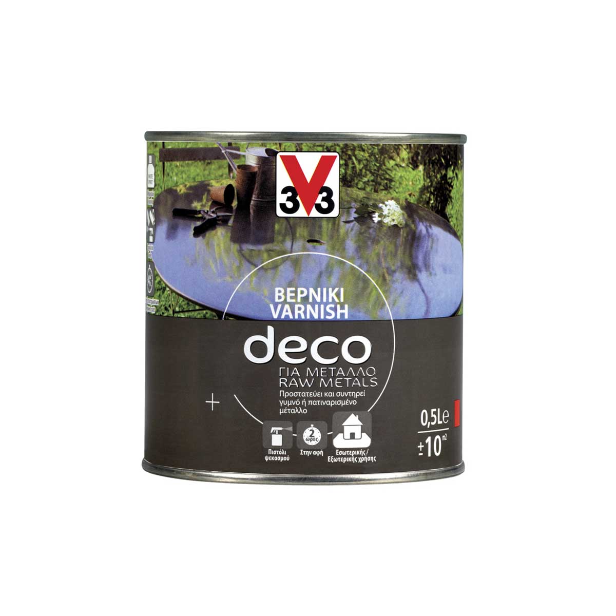 V33 VARNISH DECO RAW METALS 500ML