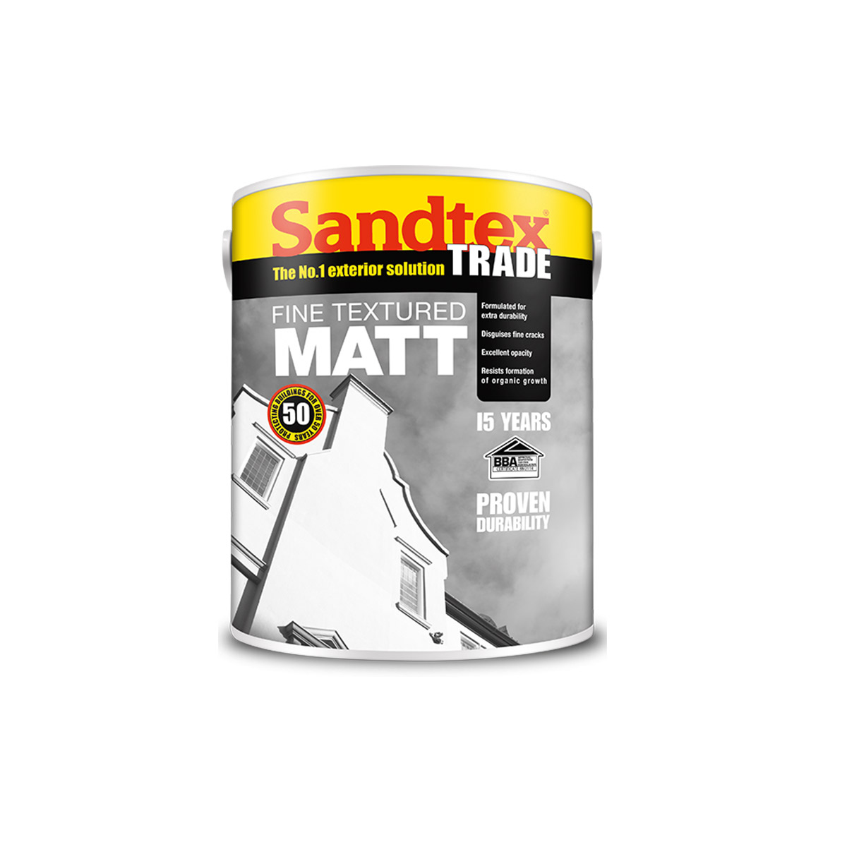 SANDTEX FINE TEXTURE MAT WHITE 10L