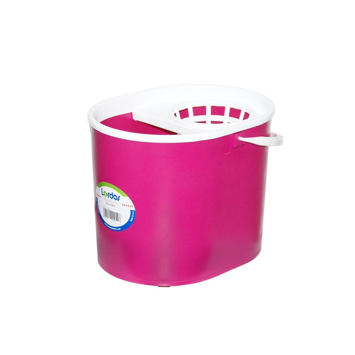 LORDOS MOP CUBA WITH DRAINAGE 15L 26Χ28Χ33CM PLASTIC BLUE / ORANGE / PINK