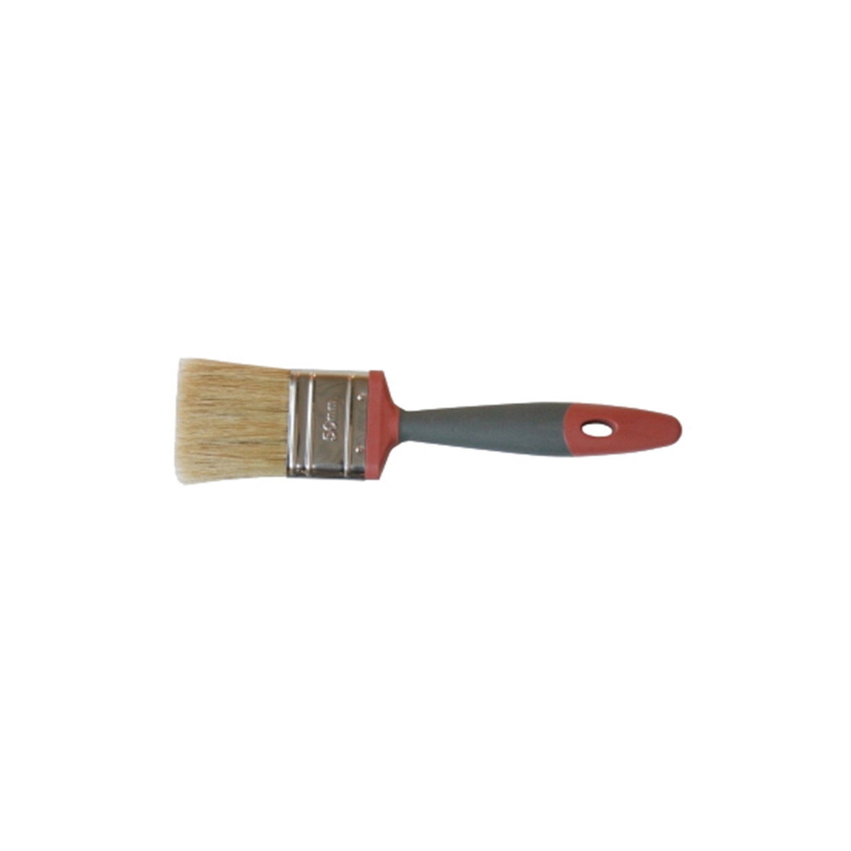 FLAT BRUSH RED WITH GRAY HANDLE 50MM