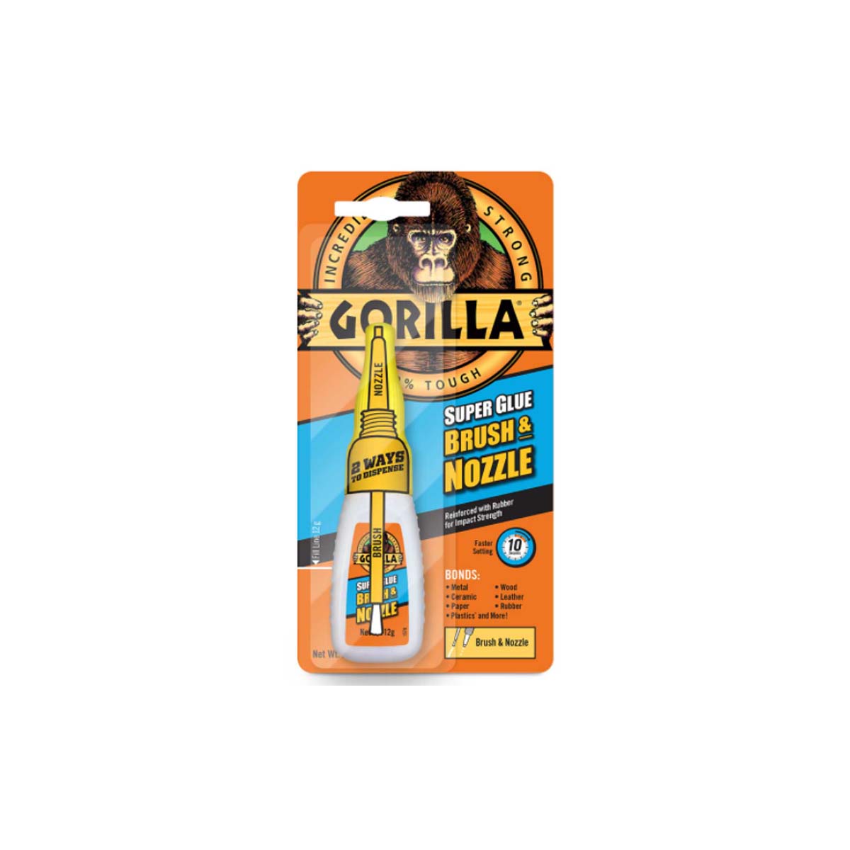 GORILLA GLUE SUPER GLUE BRUSH & NOZZLE 12GR