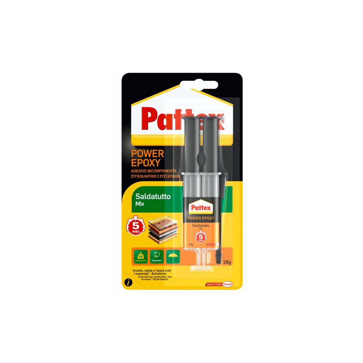 PATTEX ADHESIVE TWO INGREDIENTS SALDATUTTO INSTANT MIX 2K 5MIN 25ML