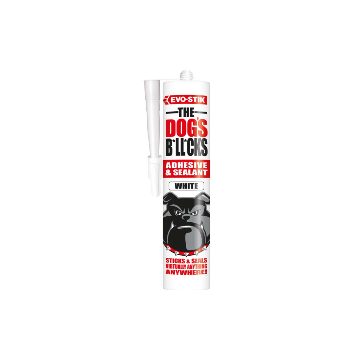 EVO-STIK SILICONE DOG'S B * LL * CKS 290ML WHITE