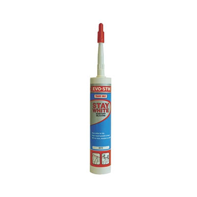 EVO-STIK SILICONE SEALANT STAY 310ML WHITE