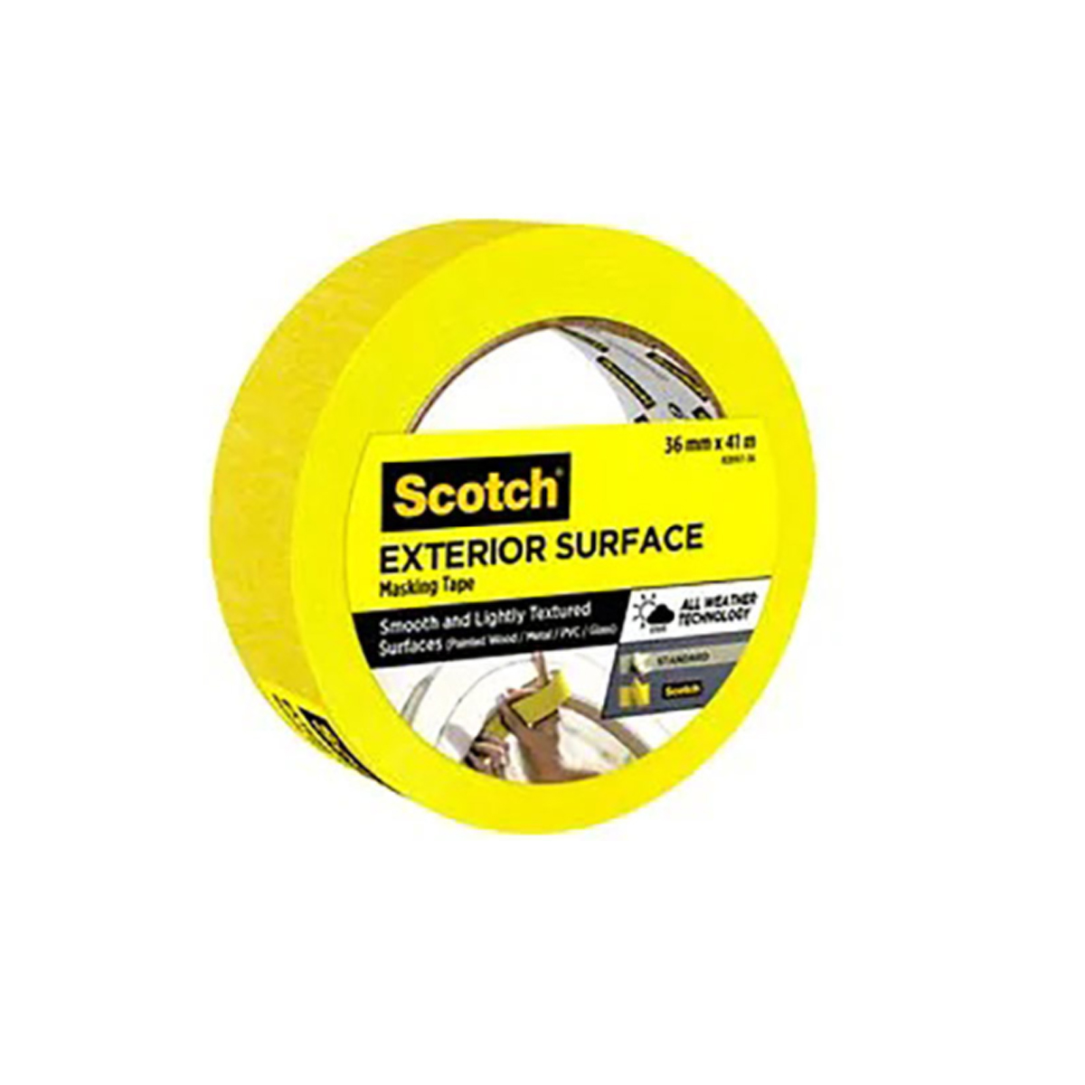 MASKING TAPE 3Μ 36MMX41M EXTERIOR SURFACE F.S.5-YELLOW