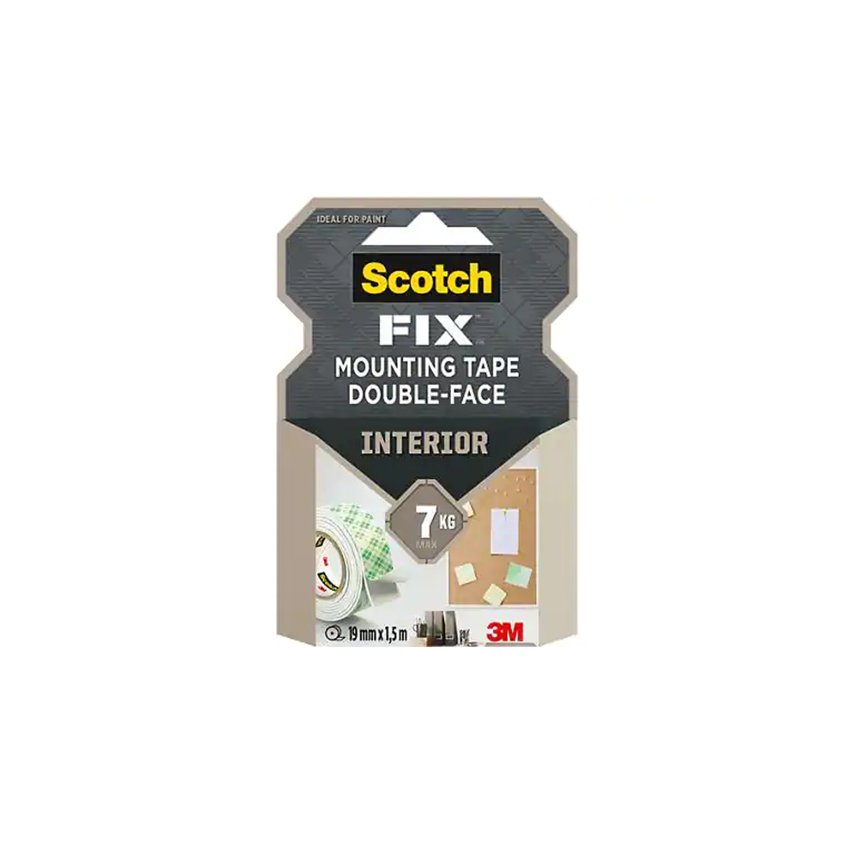 SCOTCH ΤΑΙΝΙΑ ΔΙΠΛΗΣ ΟΨΗΣ 19MMΧ1,5M ΜΕΧΡΙ 7KG