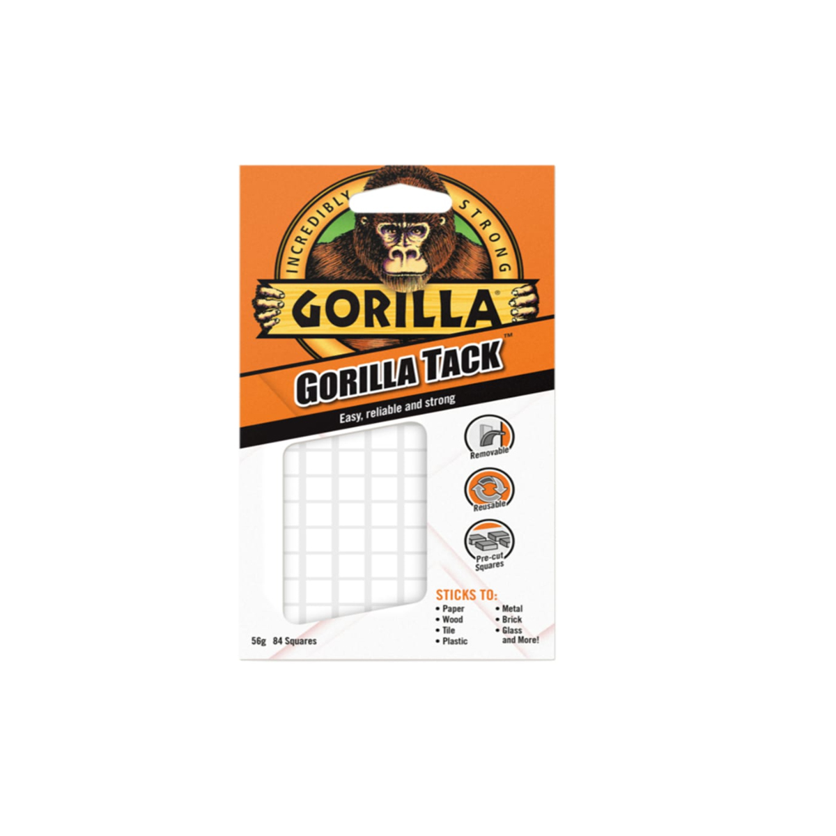 GORILLA ΚΟΛΛΗΤΙΚΗ ΤΑΙΝΙΑ ΣΕ ΤΕΤΡΑΓΩΝΑΚΙΑ 84 TEM