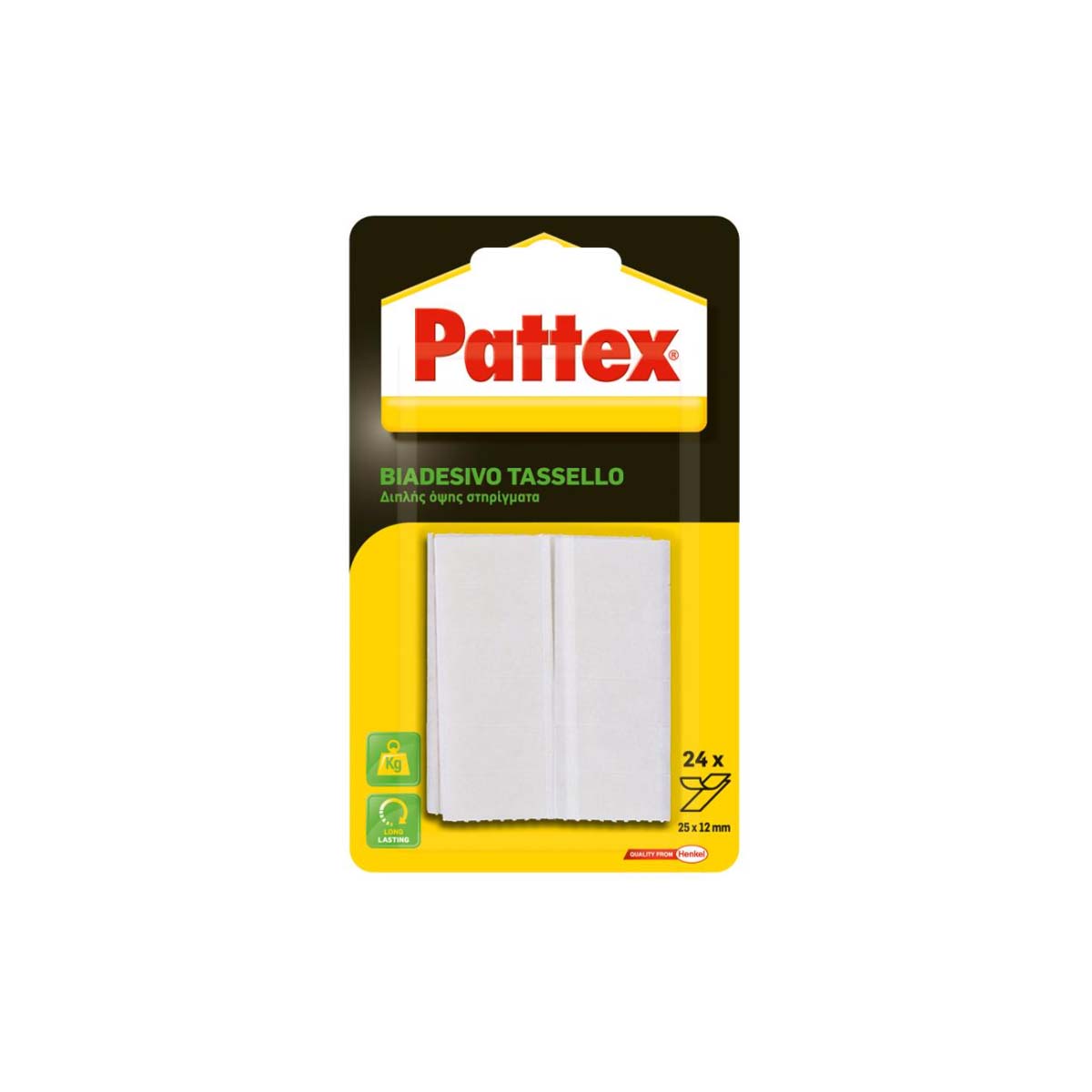 PATTEX ΣΤΗΡΙΓΜΑΤΑ ΔΙΠΛΗΣ ΟΨΗΣ 25MMΧ12MM 24 ΤΕΜ