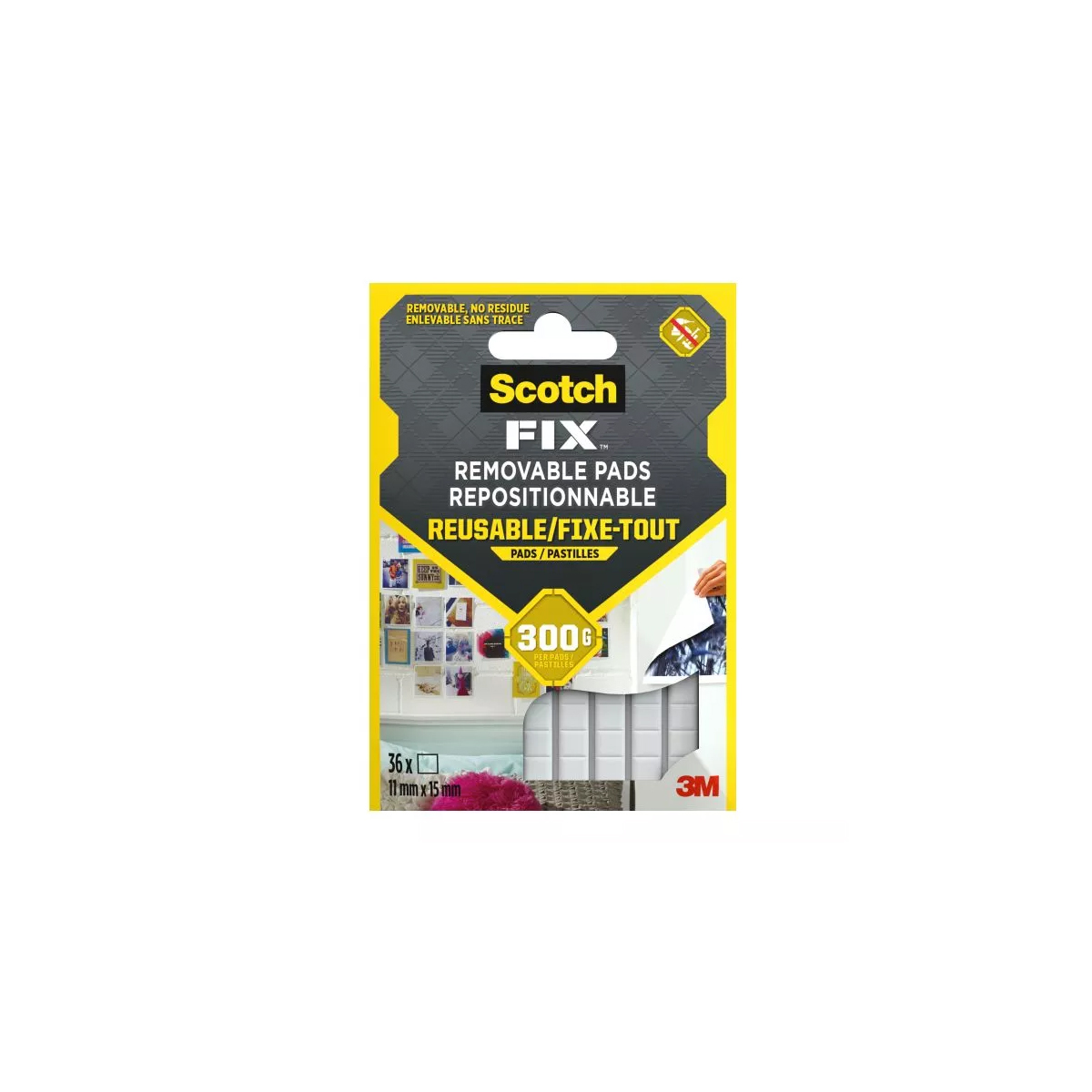 SCOTCH ΣΤΗΡΙΓΜΑΤΑ ΔΙΠΛΗΣ ΟΨΗΣ 11MMΧ15MM 36 ΤΕΜ