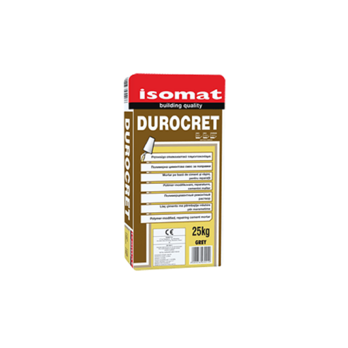 ISOMAT DUROCRET RESIN REPAIRING CEMENT MORTAR GRAY 25KG