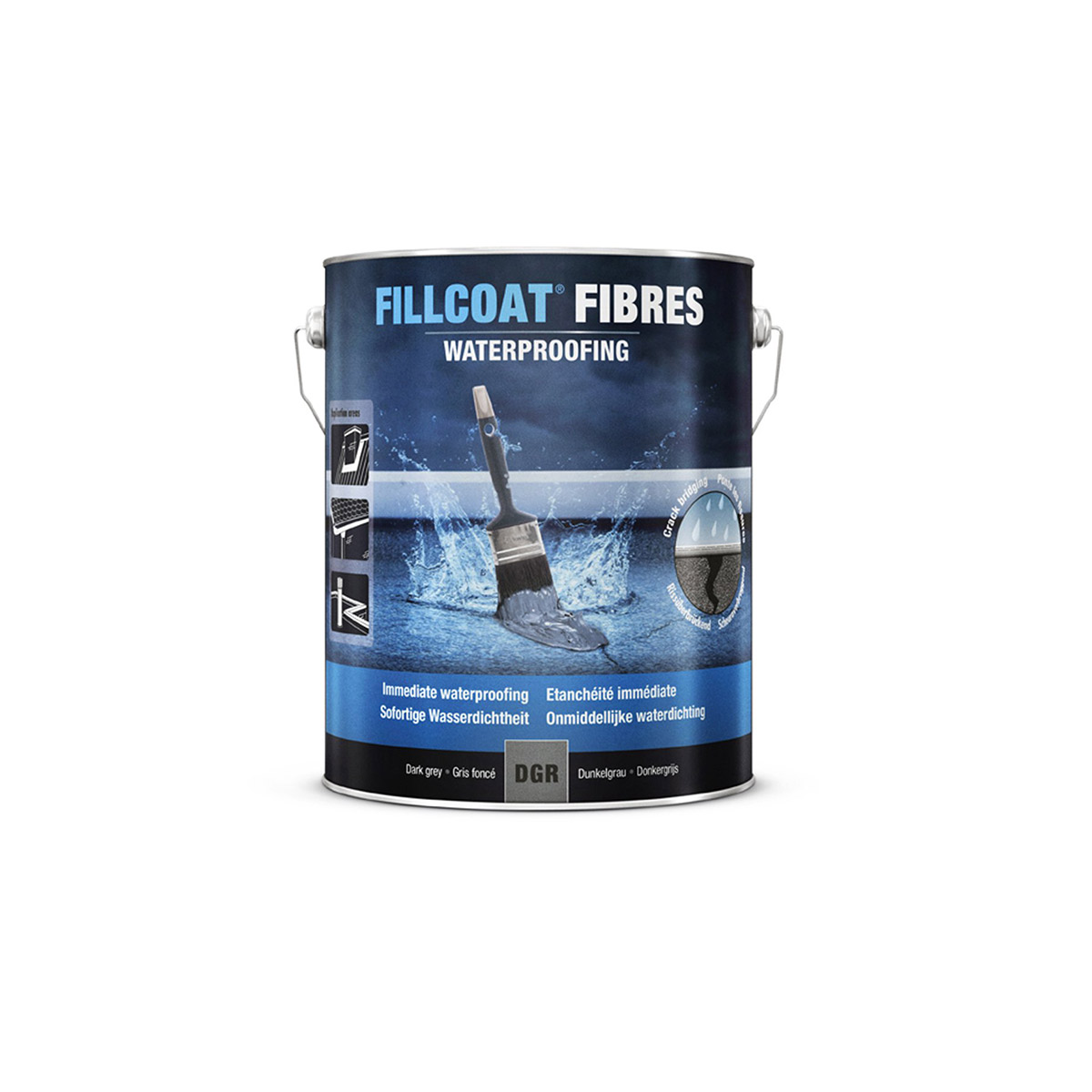 RUSTOLEUM FILLCOAT FIBRES DARK GREY 1L
