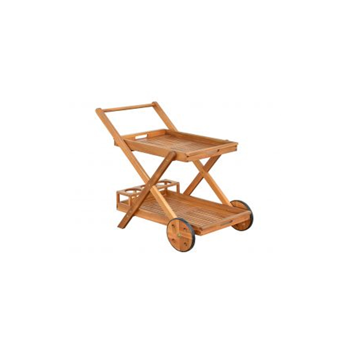 ΤΡΟΛΕΪ ΞΥΛΙΝΟ 81X55X77CM ΑΚΑΚΙΑ