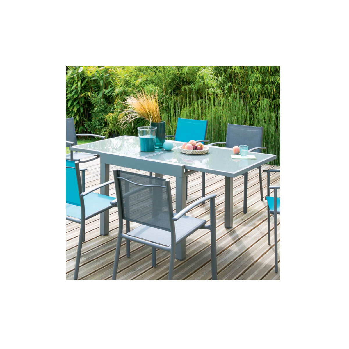 SENSA ΤΡΑΠΕΖΙ ΕΠΕΚΤΕΙΝΟΜΕΝΟ ΑΛΟΥΜΙΝΙΟ ΜΕ ΓΥΑΛΙ ΑΝΘΡΑΚΙ 90.180