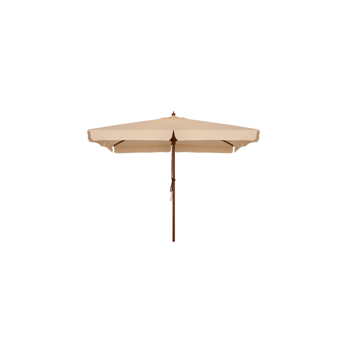 UMBRELLA WITH WOODEN FRAME ECRU 3X3X2.5M