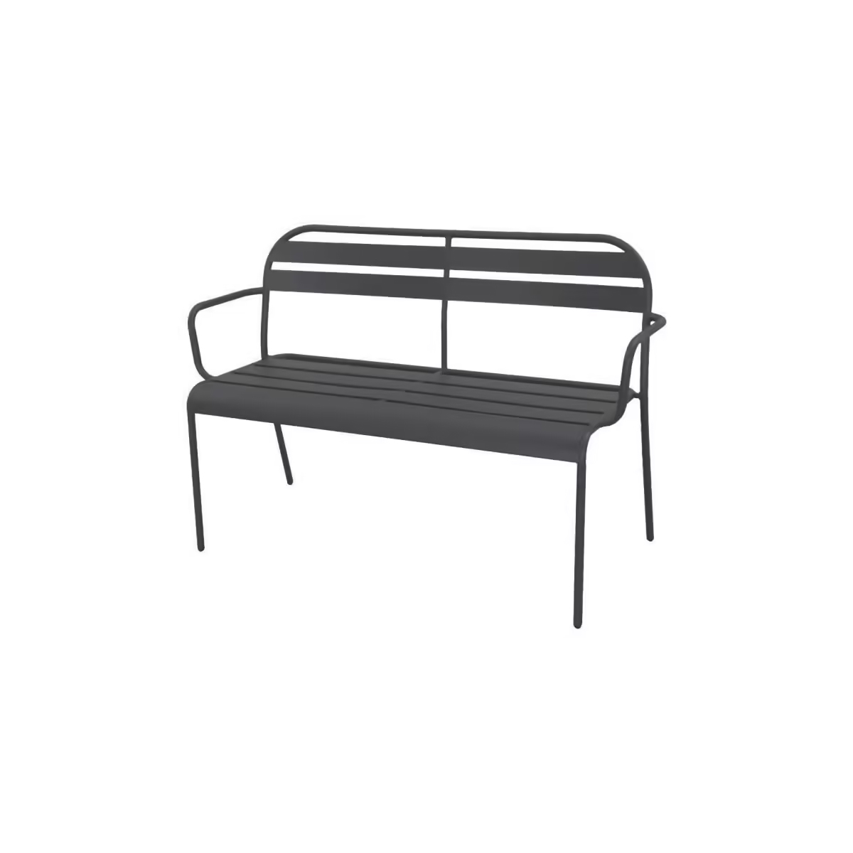 METAL BENCH 118.4X51.3X78.6CM GRAY