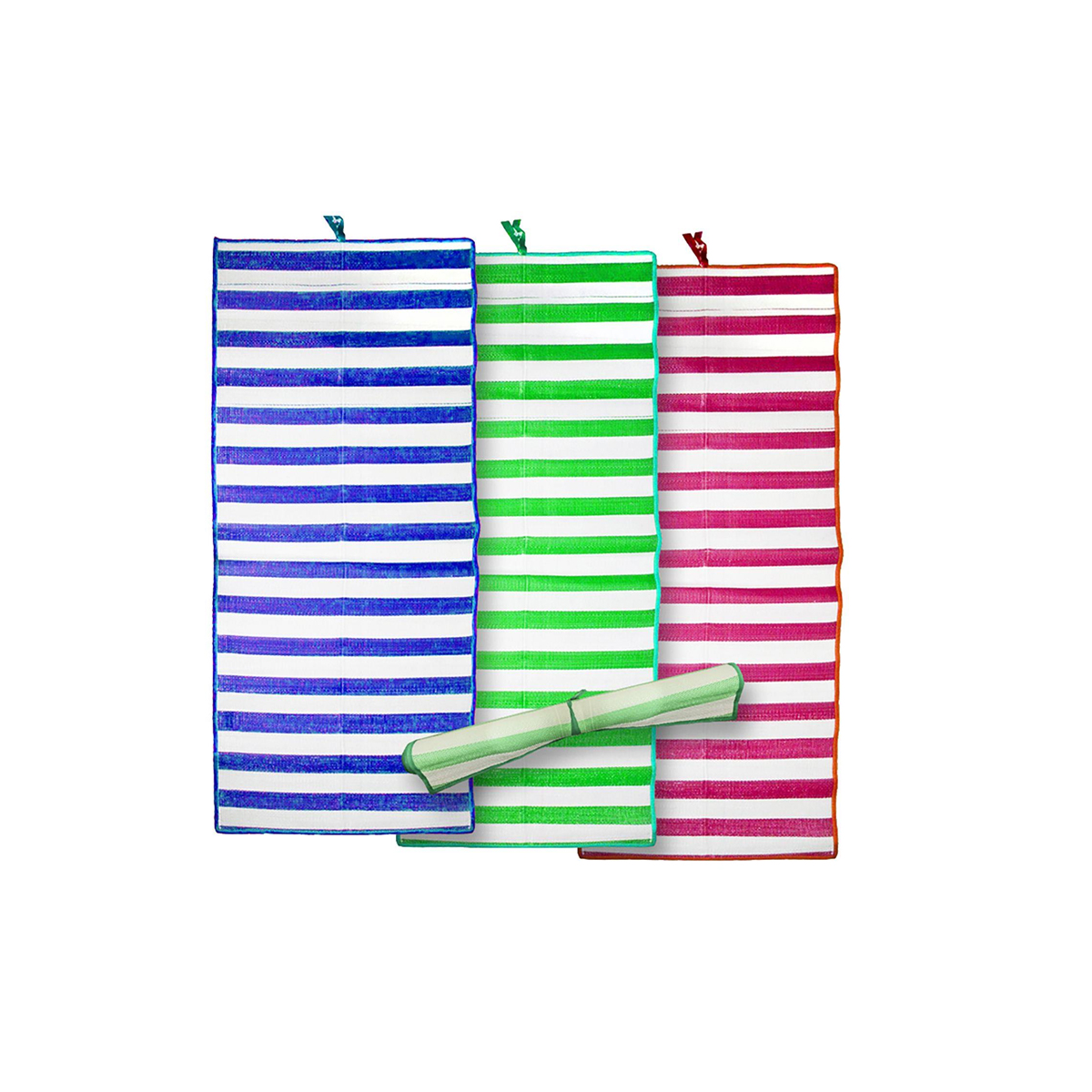 STRIPED PLASTIC BEACH MAT 180X70CM